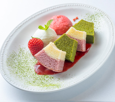 いちごのバウムプレート いちご×抹茶
